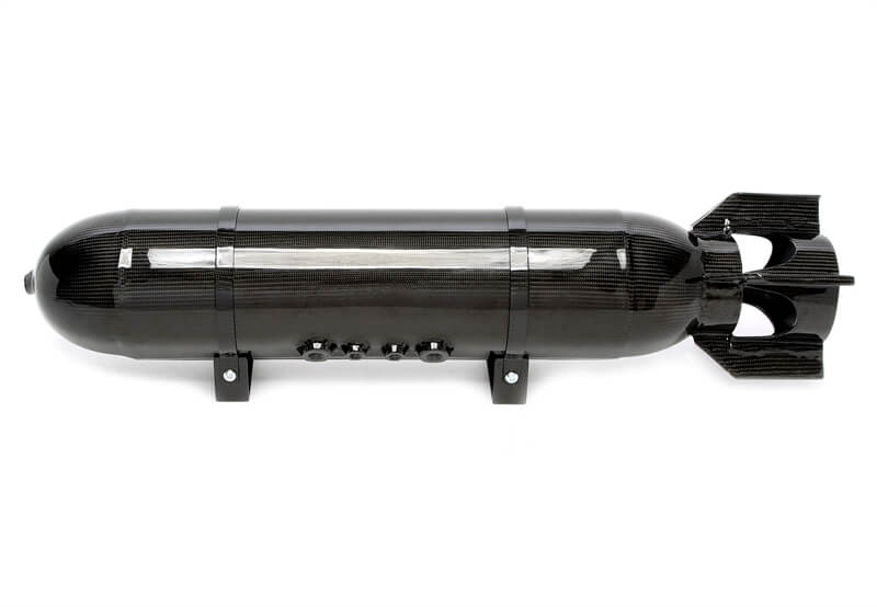 19L Svart / Kolfiberdraperad Sömlös Tank Till Luftfjädring Military Look / Raket TA Technix – bild 3