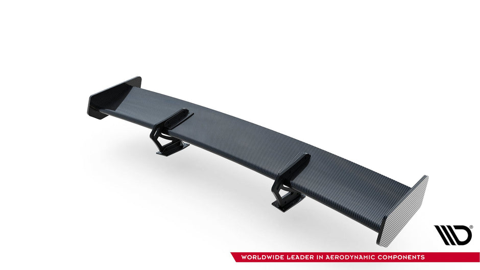Kolfiberspoiler med övre swan-fäste + LED för Audi A5 Coupe 8T