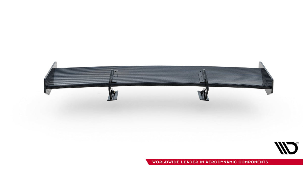 Kolfiberspoiler med övre swan-fäste + LED för Audi A5 Coupe 8T