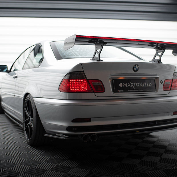 Kolfiberspoiler med inre fästen + LED för BMW 3 Coupe E46