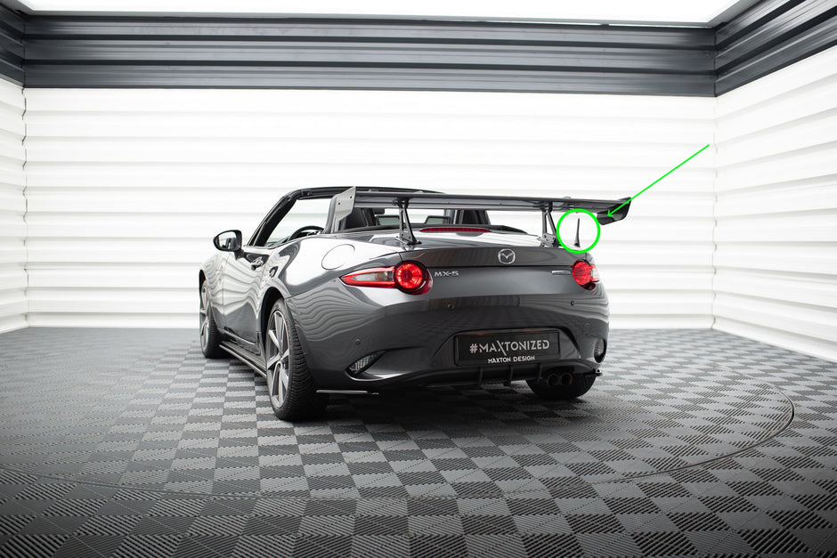 Kolfiberspoiler med övre swan-fäste  för Mazda MX-5 ND (Mk4)