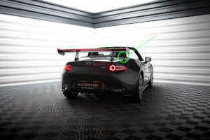 Kolfiberspoiler med övre swan-fäste + LED för Mazda MX-5 ND (Mk4)