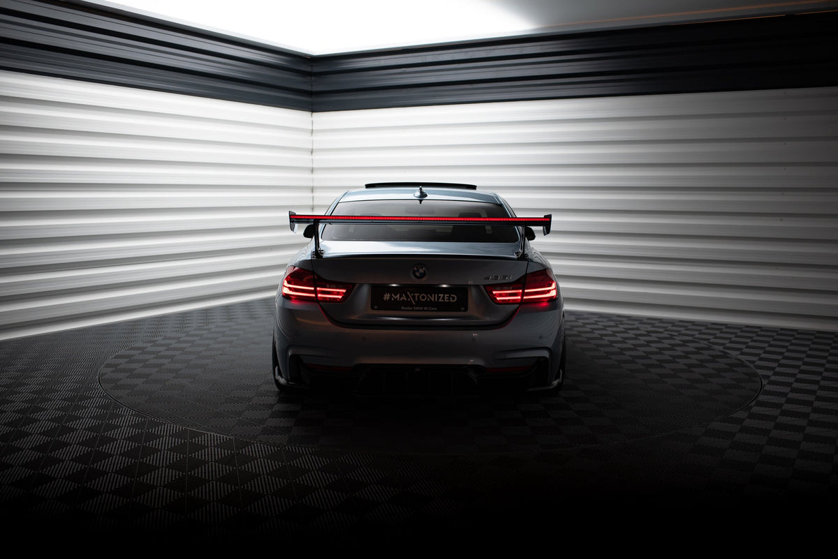 Kolfiberspoiler med yttre fästen + LED för BMW 4 F32 / 4 F32 M-Pack Coupe