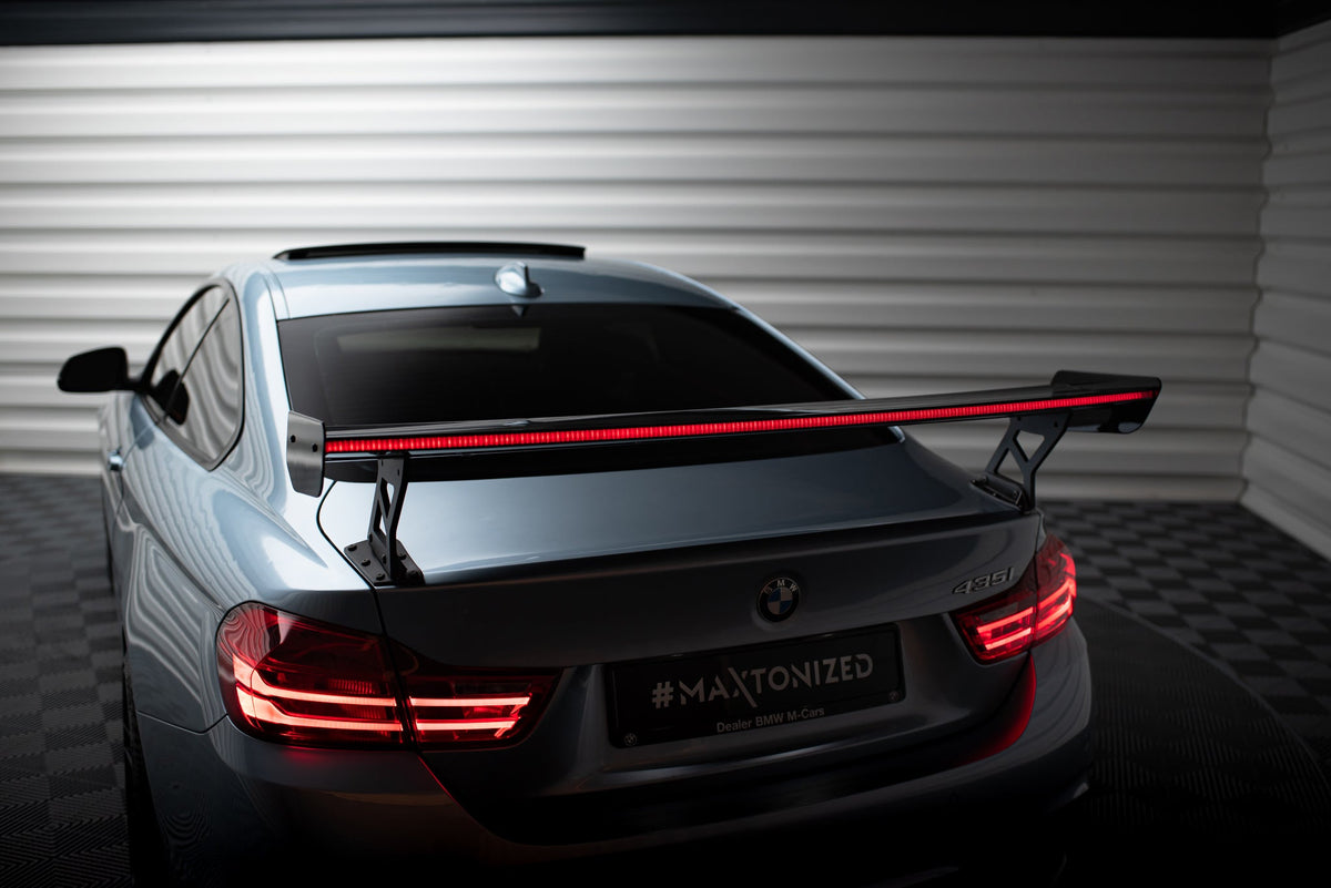 Kolfiberspoiler med yttre fästen + LED för BMW 4 F32 / 4 F32 M-Pack Coupe
