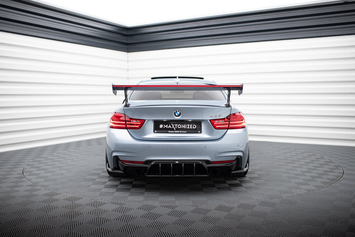 Kolfiberspoiler med yttre fästen + LED för BMW 4 F32 / 4 F32 M-Pack Coupe