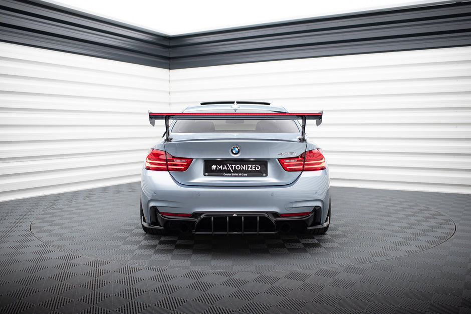 Kolfiberspoiler med yttre fästen + LED för BMW 4 F32 / 4 F32 M-Pack Coupe