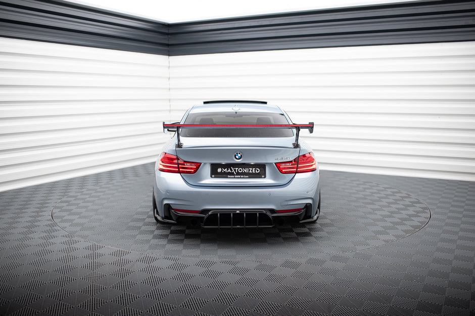 Kolfiberspoiler med yttre fästen + LED för BMW 4 F32 / 4 F32 M-Pack Coupe
