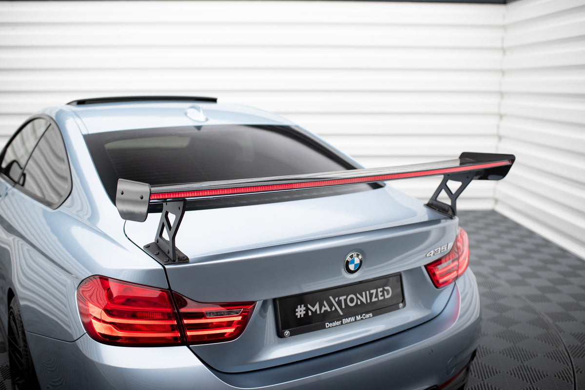 Kolfiberspoiler med yttre fästen + LED för BMW 4 F32 / 4 F32 M-Pack Coupe