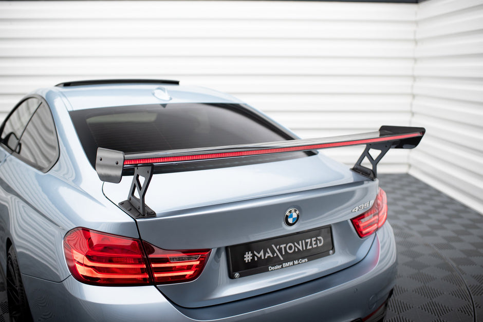Kolfiberspoiler med yttre fästen + LED för BMW 4 F32 / 4 F32 M-Pack Coupe