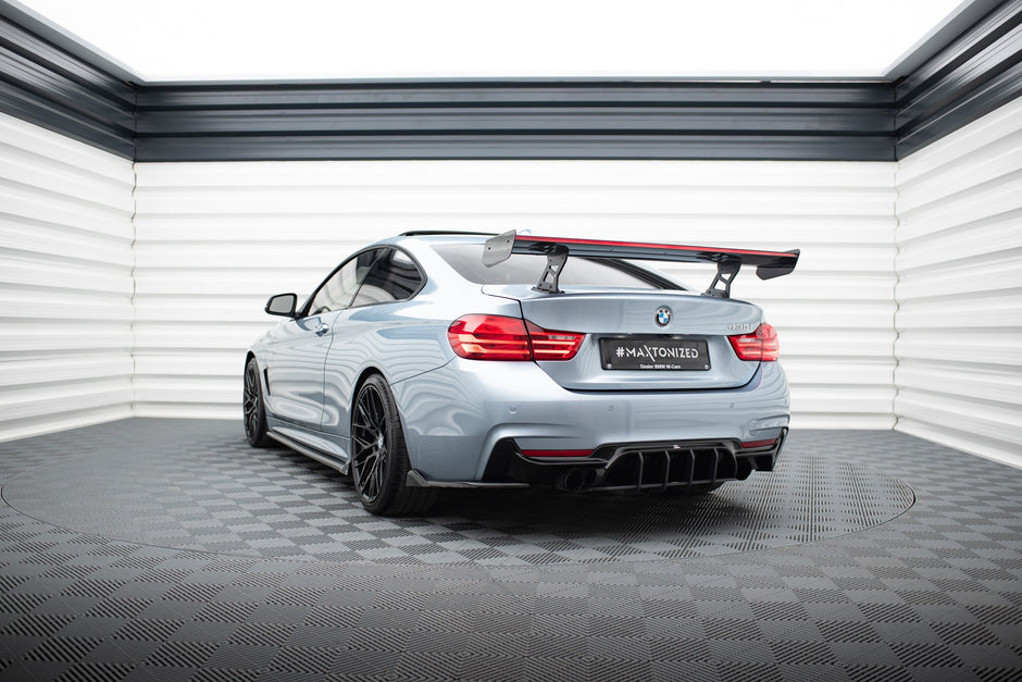 Kolfiberspoiler med inre fästen + LED för BMW 4 F32 / 4 F32 M-Pack Coupe