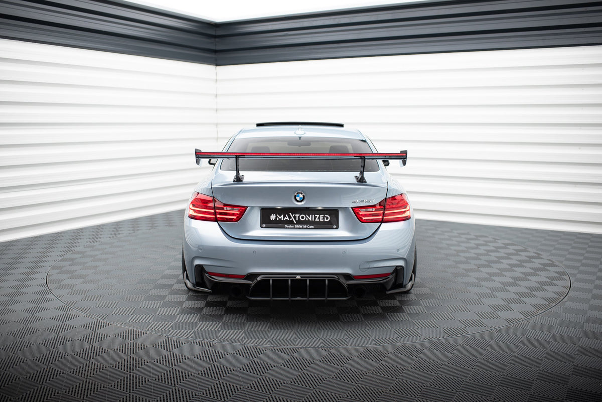 Kolfiberspoiler med inre fästen + LED för BMW 4 F32 / 4 F32 M-Pack Coupe