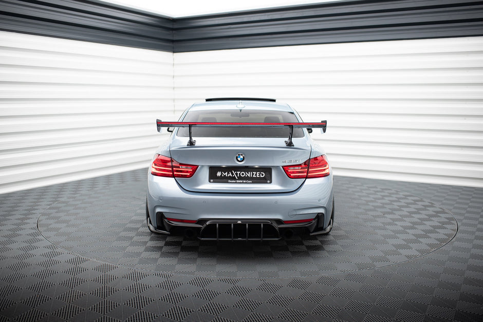 Kolfiberspoiler med inre fästen + LED för BMW 4 F32 / 4 F32 M-Pack Coupe