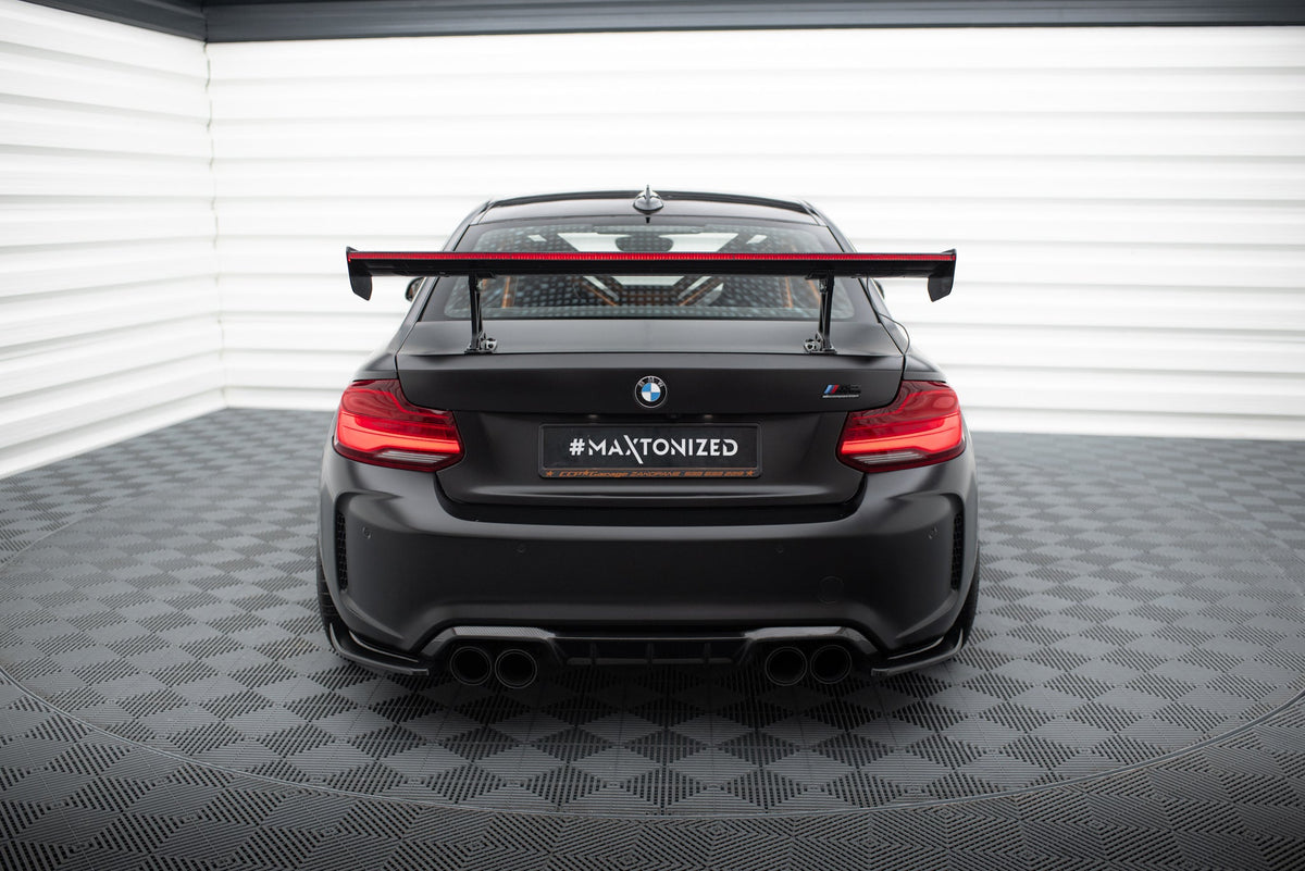 Kolfiberspoiler med inre fästen + LED för BMW M2 F87 / 2 / 2 M-Pack F22