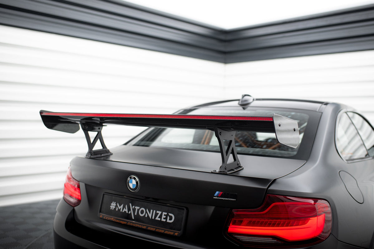 Kolfiberspoiler med inre fästen + LED för BMW M2 F87 / 2 / 2 M-Pack F22