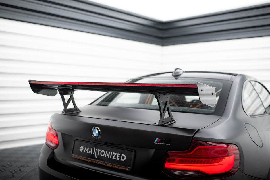 Kolfiberspoiler med inre fästen + LED för BMW M2 F87 / 2 / 2 M-Pack F22
