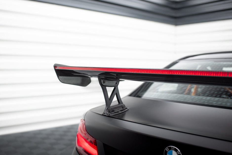 Kolfiberspoiler med inre fästen + LED för BMW M2 F87 / 2 / 2 M-Pack F22
