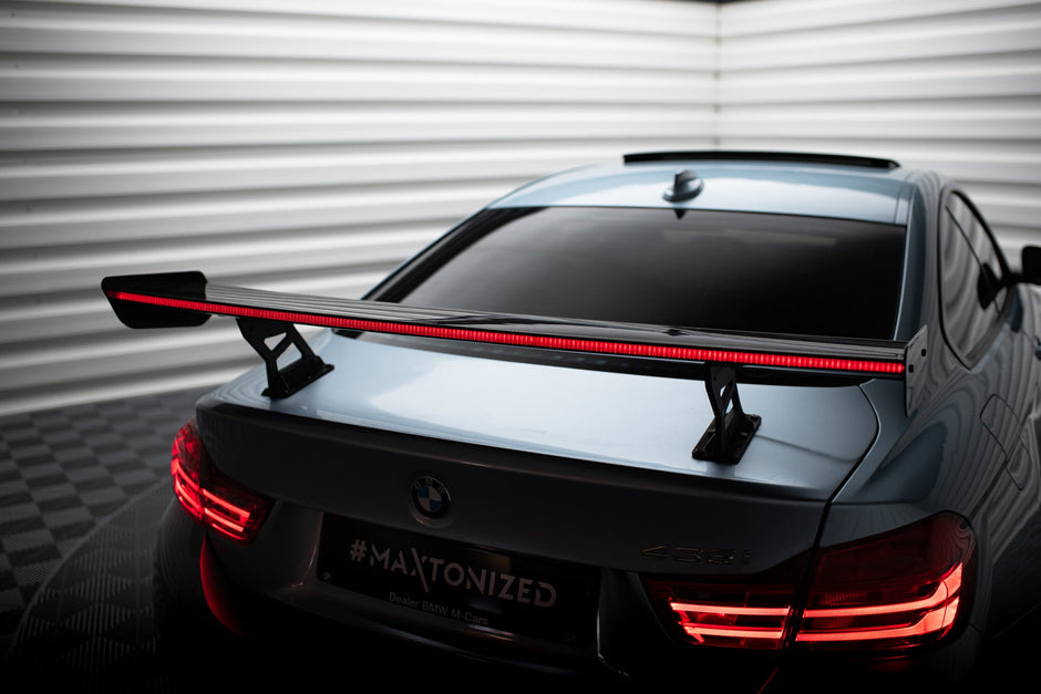 Kolfiberspoiler med inre fästen + LED för BMW 4 F32 / 4 F32 M-Pack Coupe