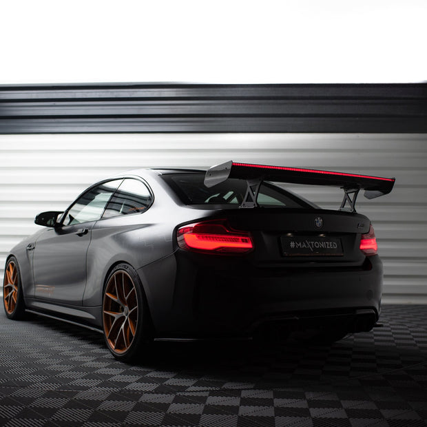 Kolfiberspoiler med inre fästen + LED för BMW M2 F87 / 2 / 2 M-Pack F22