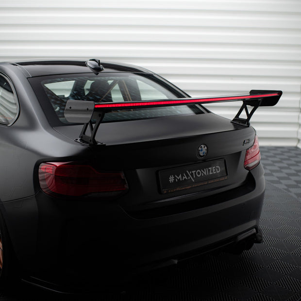 Kolfiberspoiler med yttre fästen + LED för BMW M2 F87 / 2 / 2 M-Pack F22