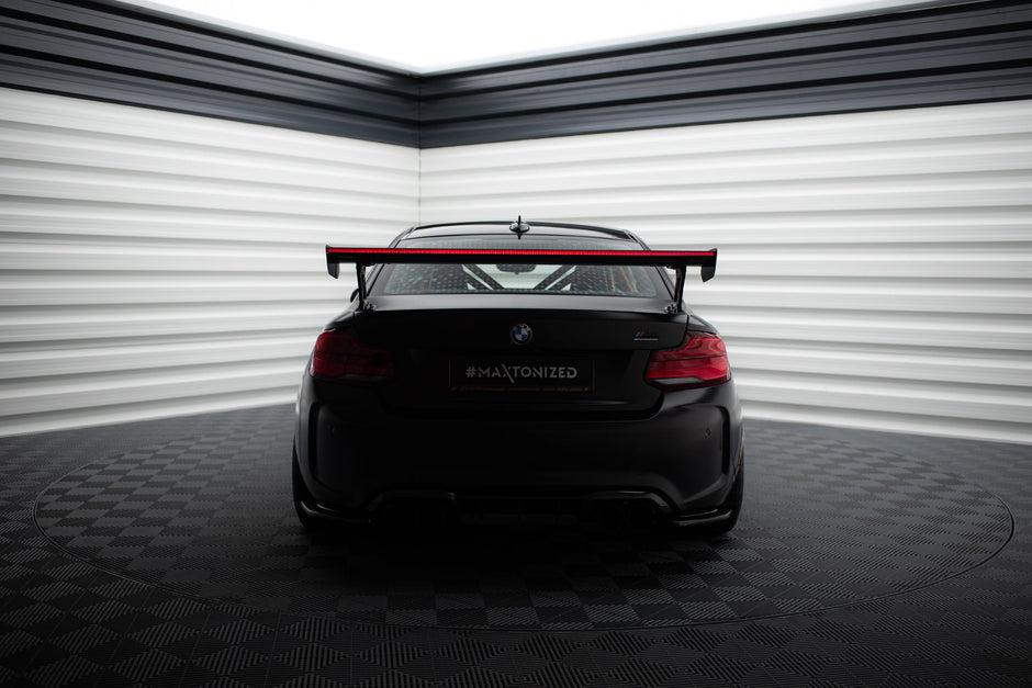 Kolfiberspoiler med yttre fästen + LED för BMW M2 F87 / 2 / 2 M-Pack F22