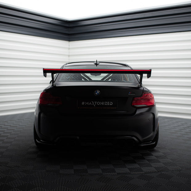 Kolfiberspoiler med yttre fästen + LED för BMW M2 F87 / 2 / 2 M-Pack F22
