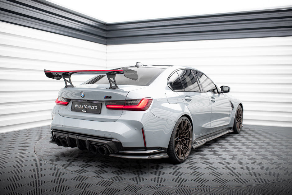 Kolfiberspoiler med inre fästen + LED för BMW M3 G80 / M340i G20 / 3 M-Pack G20 / 3 Standard G20