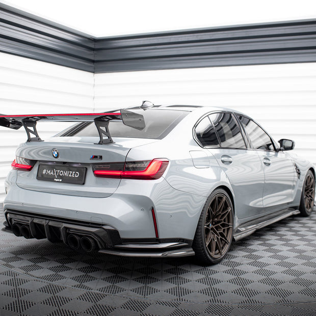 Kolfiberspoiler med inre fästen + LED för BMW M3 G80 / M340i G20 / 3 M-Pack G20 / 3 Standard G20