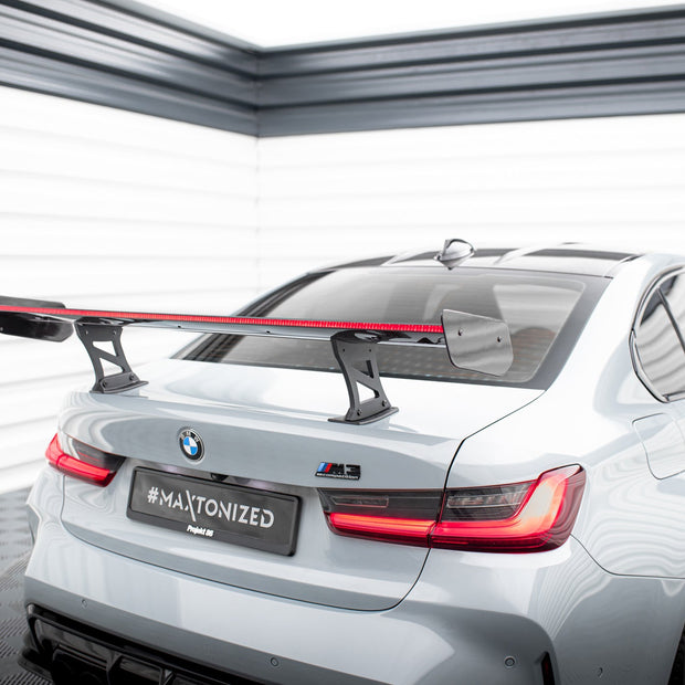 Kolfiberspoiler med inre fästen + LED för BMW M3 G80 / M340i G20 / 3 M-Pack G20 / 3 Standard G20