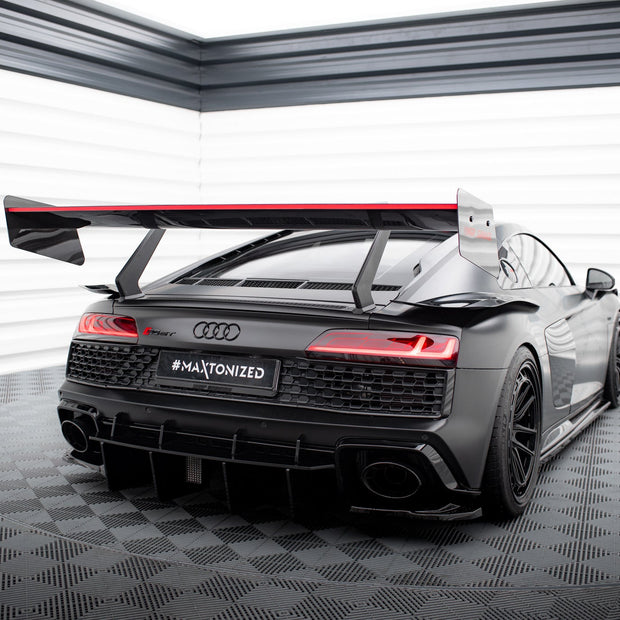 Kolfiberspoiler + LED för Audi R8 Mk2