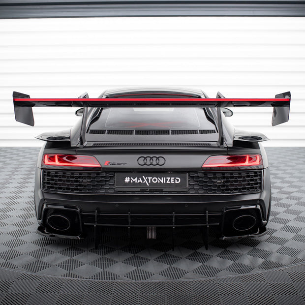 Kolfiberspoiler + LED för Audi R8 Mk2
