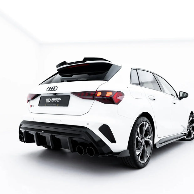 Rear Valance + Exhaust Ends Imitation för Audi A3 S-Line Sportback 8Y Facelift