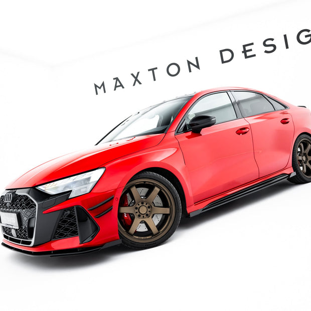 Street Pro Sidokjolar Diffusers + Flaps för Audi RS3 Sedan 8Y Facelift