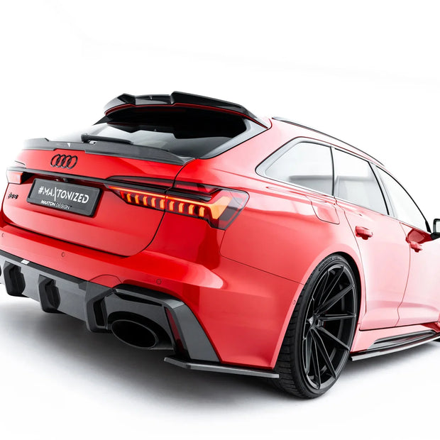 Prepreg Carbon Fiber Bakre Diffuser för Audi RS6 C8 / C8 Facelift (version without towbar)