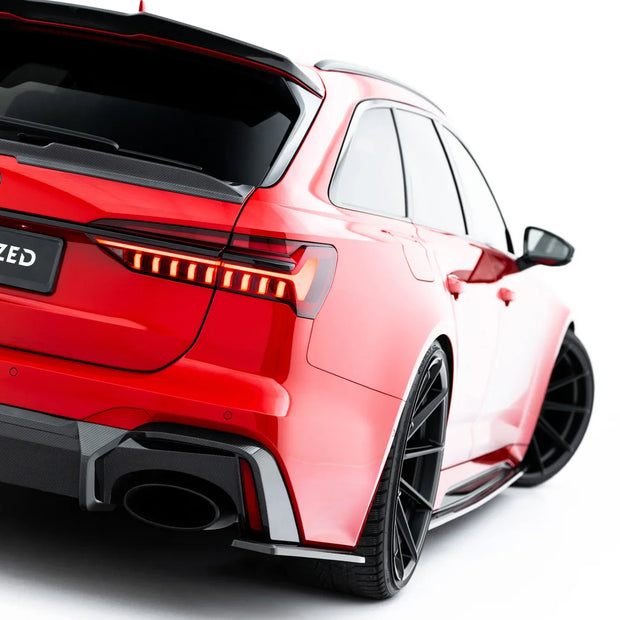 Prepreg Carbon Fiber Bakre Sidosplitters för Audi RS6 C8 / C8 Facelift