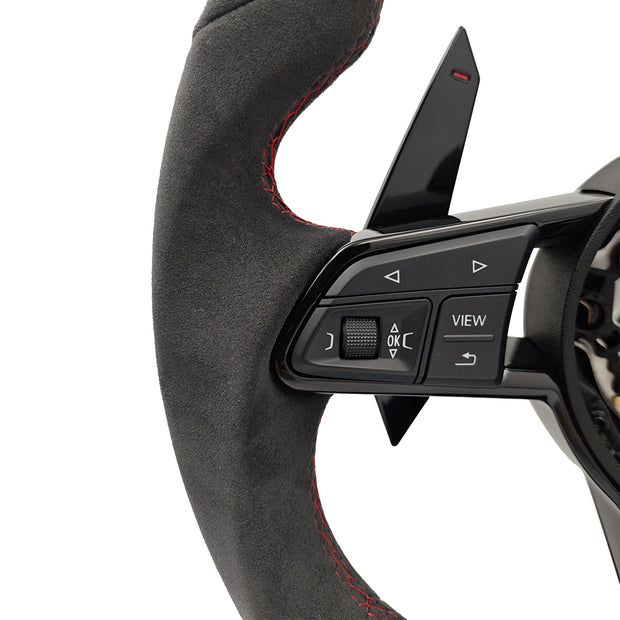 R8-Stil Platt Botten Full Sportratt för Audi RS3 RS5 RS6 RS7