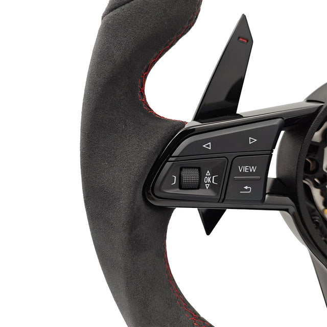 R8-Stil Platt Botten Full Sportratt för Audi RS3 RS5 RS6 RS7