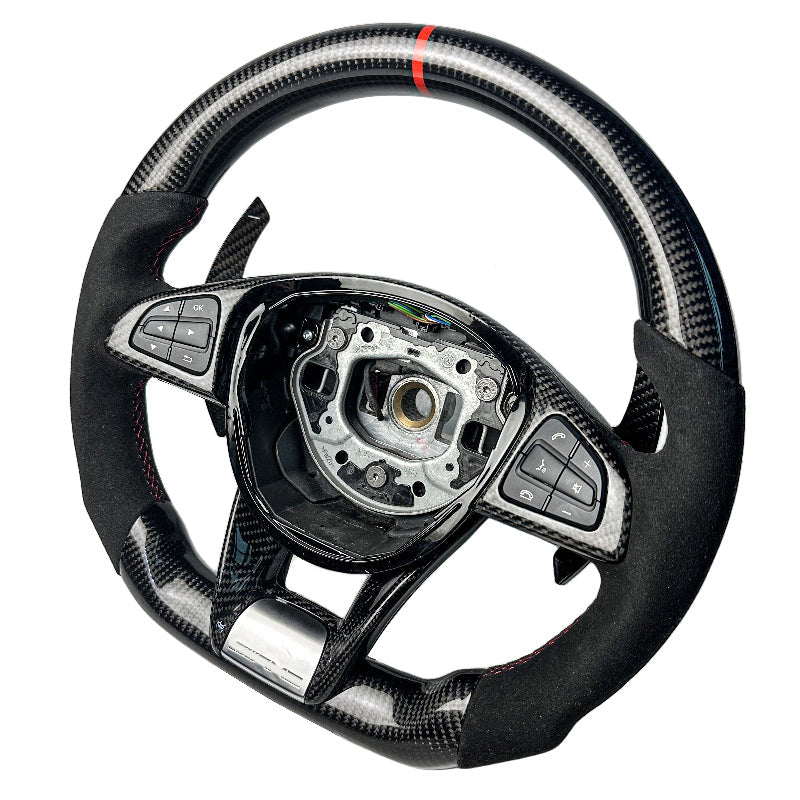 Custom Kolfiber- & Läderratt – Mercedes-Benz (A / C / E / S / CLA / CLS / GLA / GLC / G-Klass / AMG)