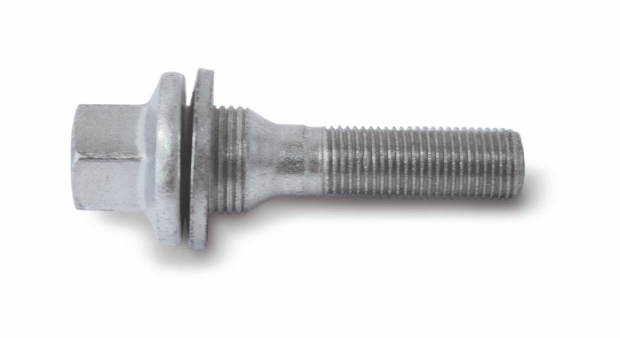 HR-12255406 H&R hjulbult M12x1,25 För Citroen Peugeot originalfälg med rörlig flat skiva total Längd inkl skiva Silver, Längd 59mm
