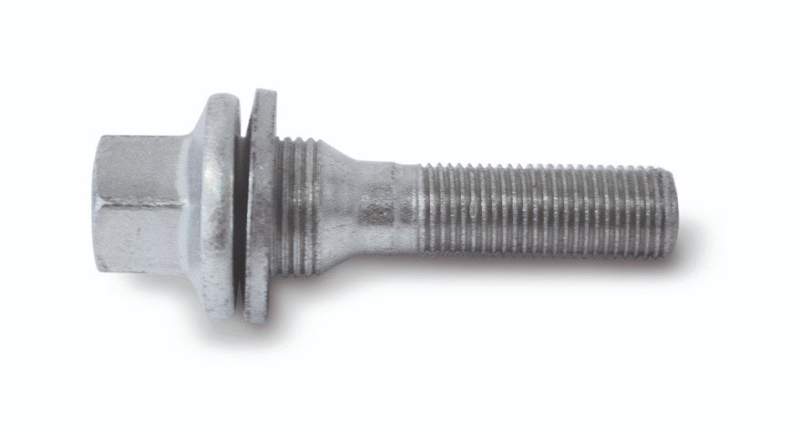 HR-12255406 H&R hjulbult M12x1,25 För Citroen Peugeot originalfälg med rörlig flat skiva total Längd inkl skiva Silver, Längd 59mm