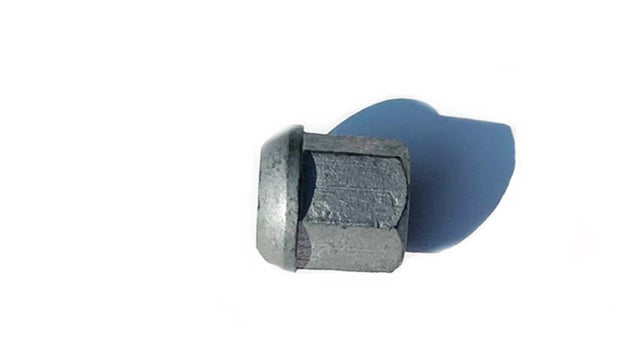 HR-125003 Mutter M12x1,5 Sfärisk, M13 säte Höjd 22mm Öppen version Silver, Längd 22mm