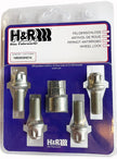 H&R Låsbultsats HR-1452802KEY4 M14x1,5 Sfärisk 14mm säte Silver, Längd 28mm Mercedes – bild 2