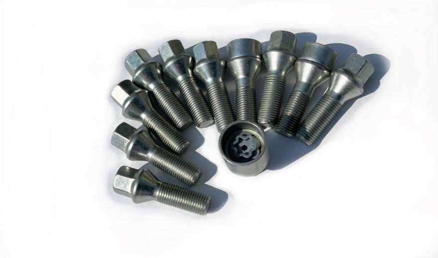 HR-1454001SET H&R Bultsats inkl låsbutar M14x1.5 Konisk Silver, Längd 40mm