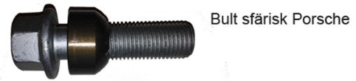 HR-1456006 H&R hjulbult M14x1,5 sfärisk 14mm säte rörlig aluminium kona Porsche Taycan Silver, Längd 60/45mm