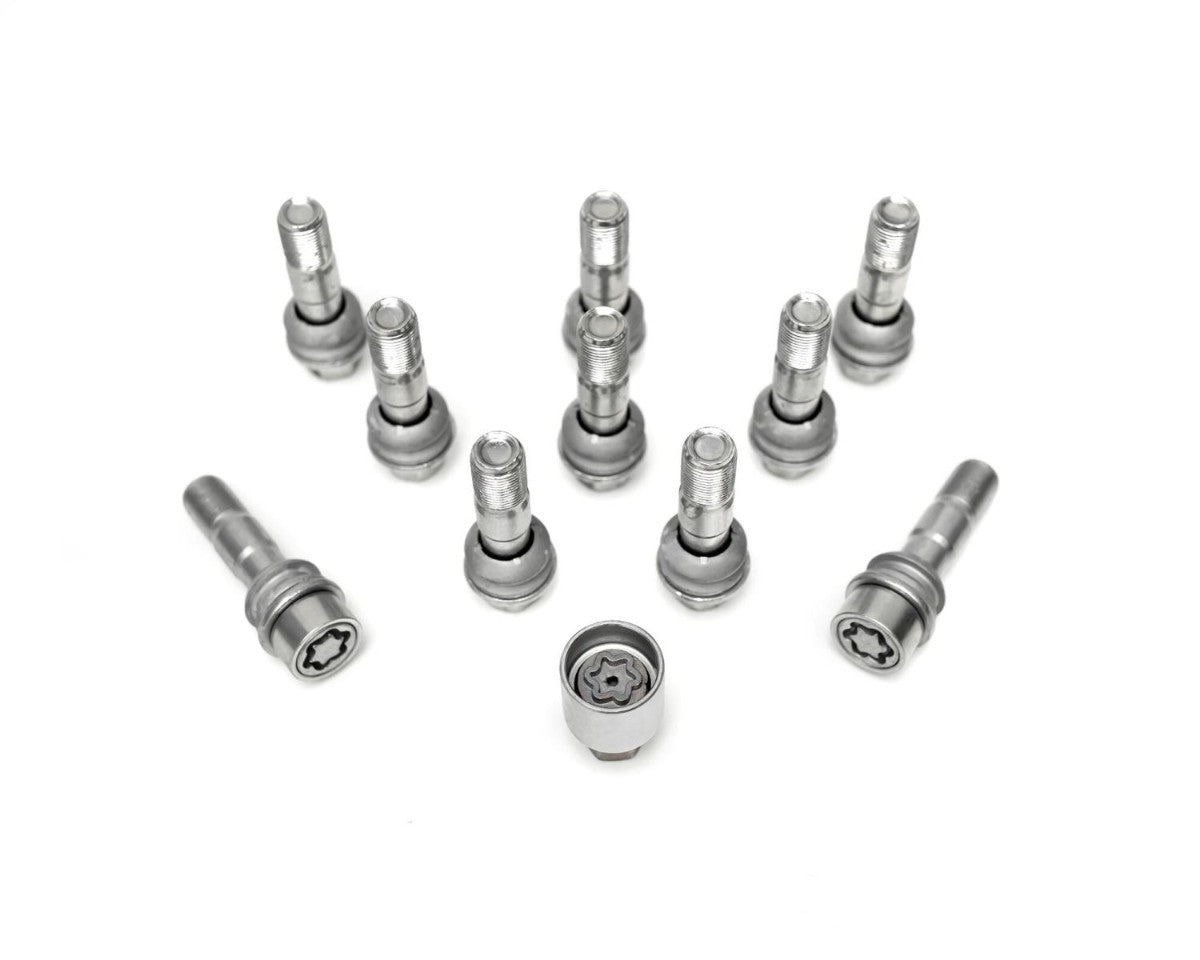 HR-15254407SET H&R hjulbultsats M15x1,25 sfärisk 14mm säte Mercedes fälgar Silver, Längd 44mm inkl lås