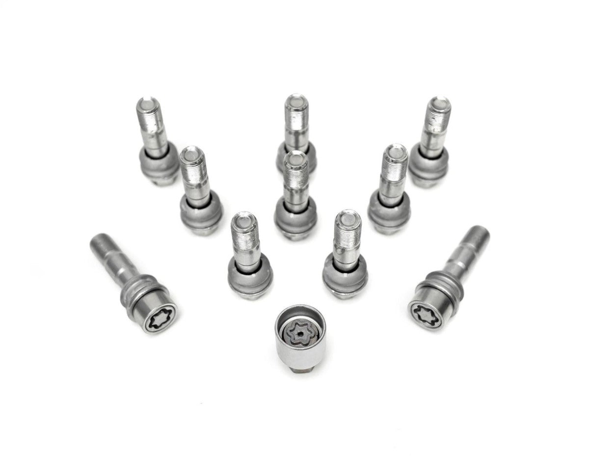 HR-15254407SET H&R hjulbultsats M15x1,25 sfärisk 14mm säte Mercedes fälgar Silver, Längd 44mm inkl lås