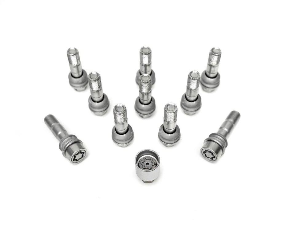 HR-15254407SET H&R hjulbultsats M15x1,25 sfärisk 14mm säte Mercedes fälgar Silver, Längd 44mm inkl lås – bild 2