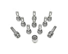 HR-15254407SET H&R hjulbultsats M15x1,25 sfärisk 14mm säte Mercedes fälgar Silver, Längd 44mm inkl lås
