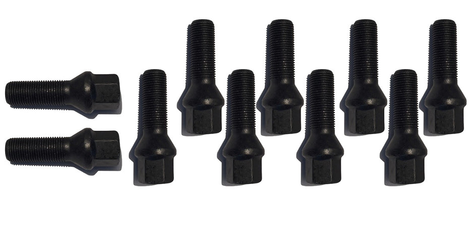 H&R HR-B14254301Pkt Paket hjulbultar 10st M14x1.25 BMW Mini Koniska Svart, Längd 43mm 10 st bultar – bild 2