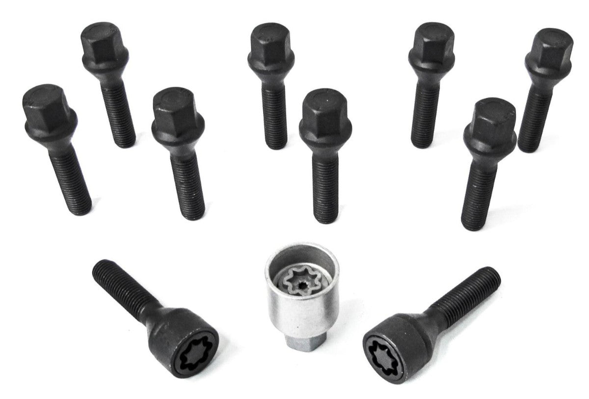 HR-B1453501SET H&R Bultsats inkl låsbutar M14x1.5 Konisk Svart, Längd 35mm