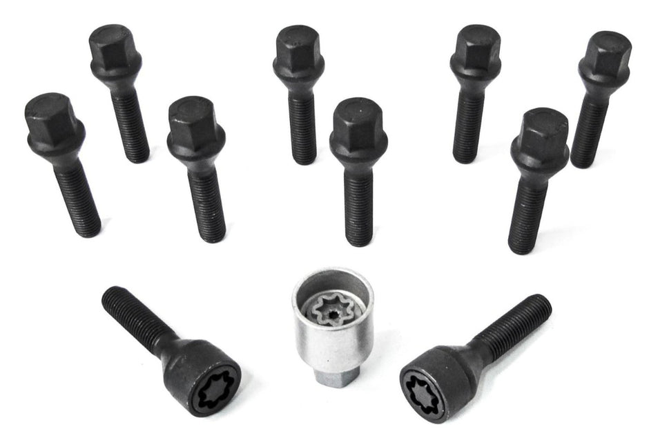 HR-B1453501SET H&R Bultsats inkl låsbutar M14x1.5 Konisk Svart, Längd 35mm